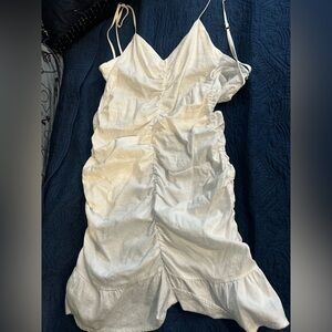 Zara white linen sun dress size small
